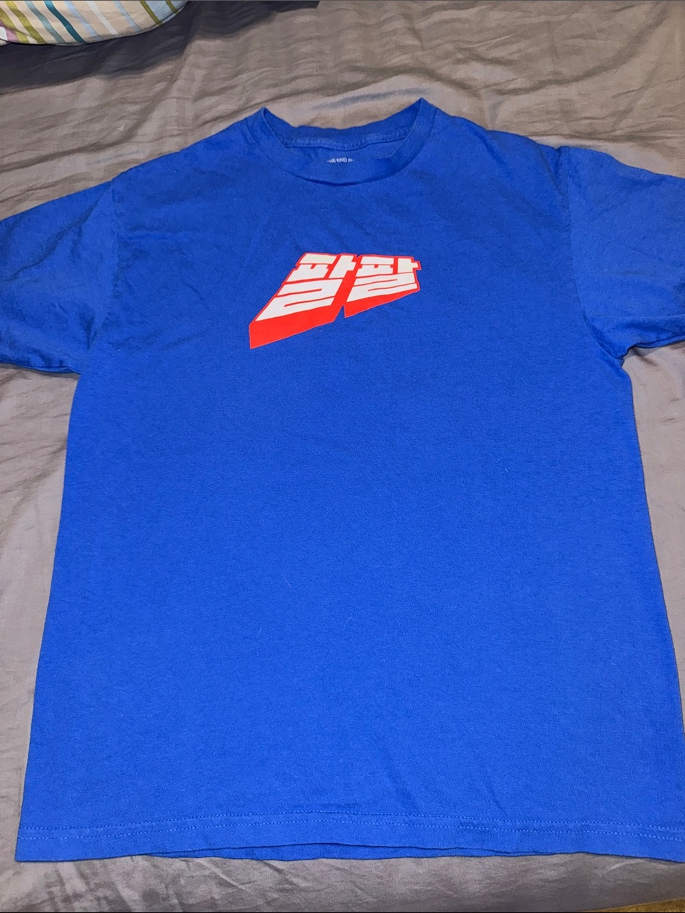 Anti social social club blue Graphic Men’s Tee with Red Accent